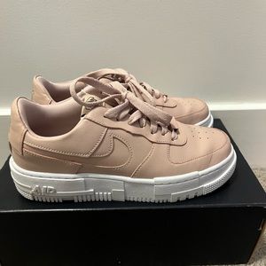 Nike Air Force 1s nude leather size 8